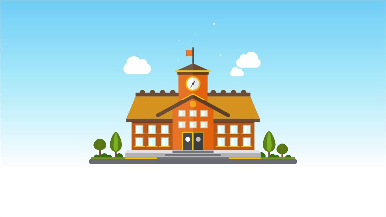 2D Animated School opening scene - YouTube