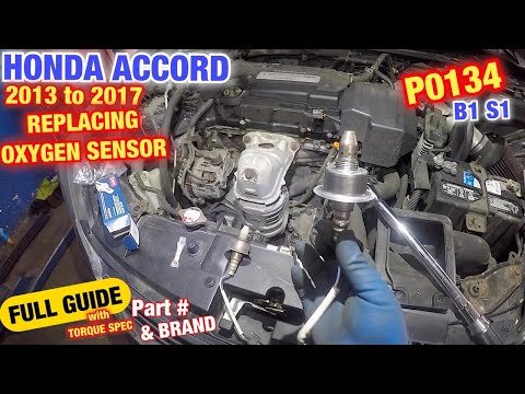 How to replace Bank oxygen sensor on Honda accord 2013 to 2017  P0134 Air to Fuel Oxygen sensor