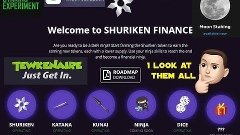 Shuriken Finance Intro, CSE, WISE, BETFURY,TEWKENAIRE, MOONS Update