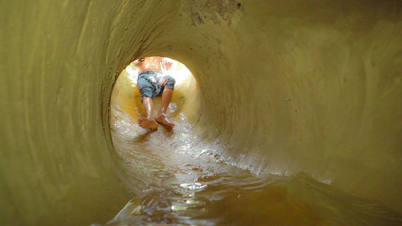 Dig Cave To Complete Temple Underground House And Water Slide To Swimming Pools
