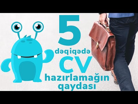 Video: Nümunə əsasında Bir Iş üçün CV Necə Yazılır