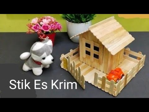 Building A Cute Tiny House By Using Popsicle Sticks - (Used 400