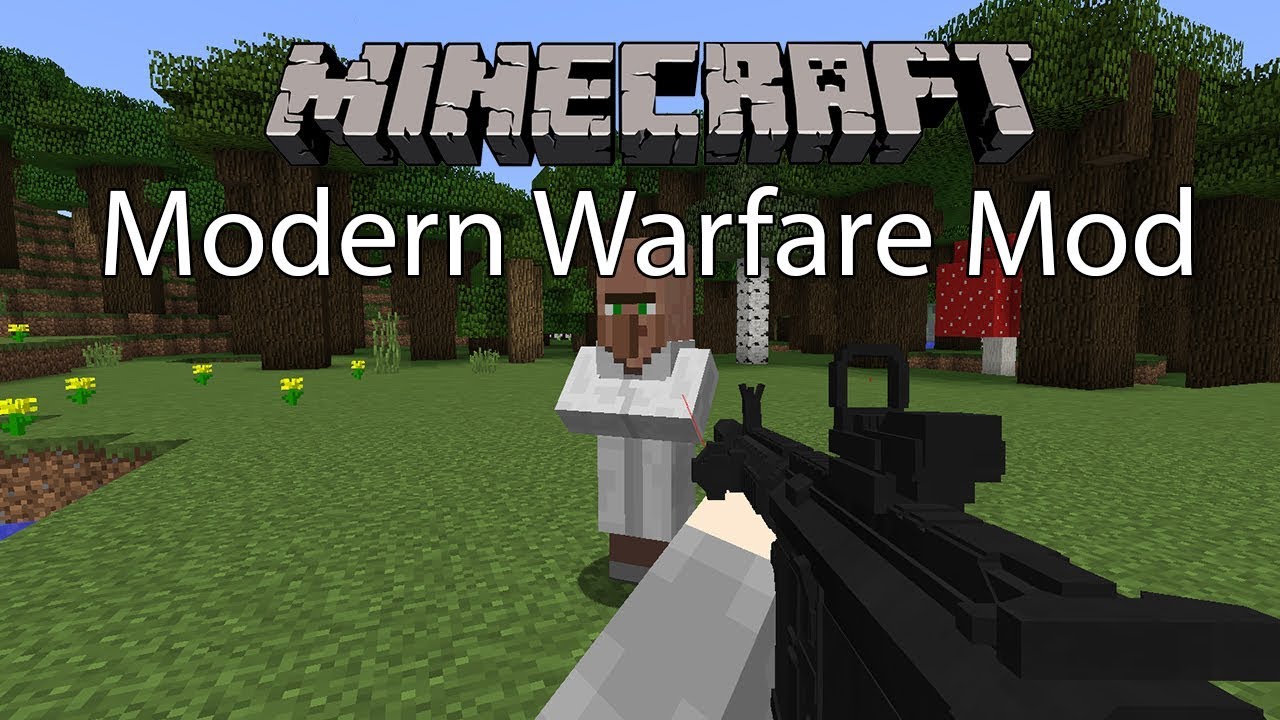 Minecraft Mod รีวิว - Mod อาวุธสงคราม | Modern Warfare Mod [1.12.2]
