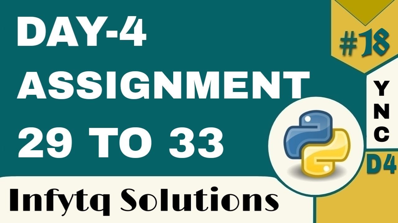 infytq programming fundamentals using python assignment solutions