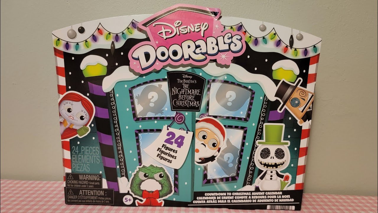 Открытие Адвент-календаря Disney Doorables «Кошмар перед Рождеством» Тима Бёртона 2025 года