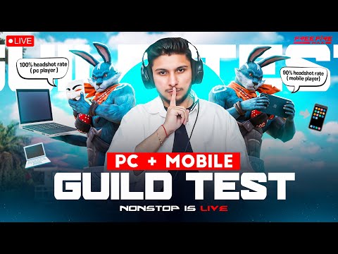 LIVE NG 1 VS 5 GUILD TEST 🔥 + SPECIAL REACTION 😍  #nonstopgaming #freefire  