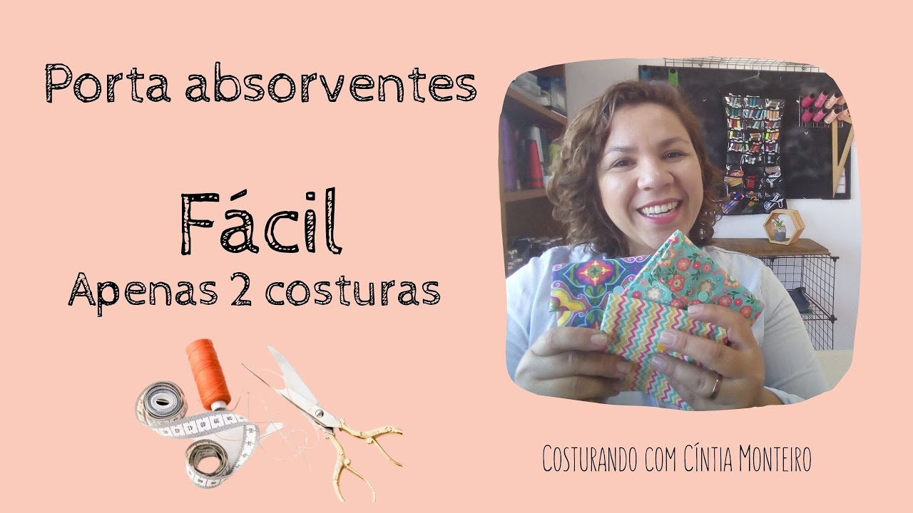Porta absorventes fácil com 2 costuras