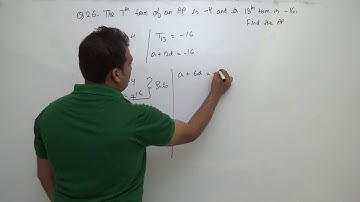 Class 10 Maths (Ex- 5A  Q26)  Arithmetic Progression  (R S Agarwal 2019)