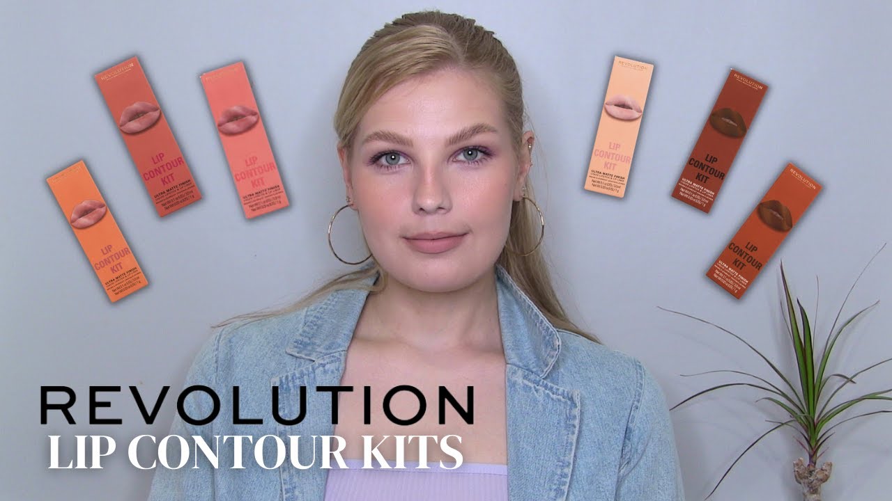 Revolution Lip Kit swatches, try on & wear test YouTube