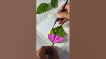 Easy Painting Hack with Real Leaf 🍃 Quick & Easy Painting Trick