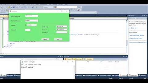 CARA MEMBUAT APLIKASI PENJUALAN MENGGUNAKAN VISUAL STUDIO 2010