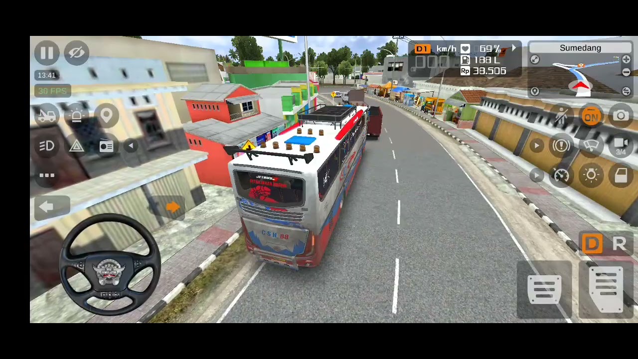 Transportó pasajeros desde bandung hasta cirebon y purwokerto/bus simulator indonesia/#31
