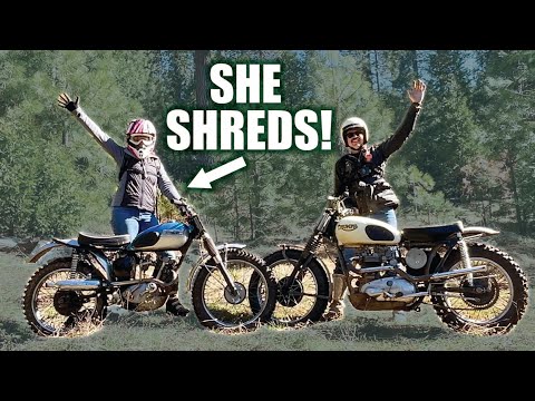 My Wife Shreds the Sierras on a Vintage Triumph Cub + A Trail Fix!