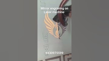 Glass mirror engraving on Laser machine #mirrorengraving #mirrordesign #laser