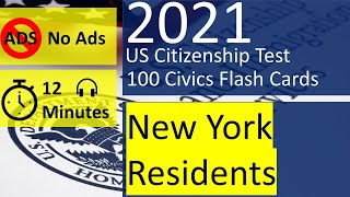 2021 Citizenship Test 100 Question Version for Busy People New York Residents