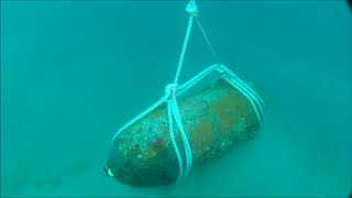 Fano - 19 marzo 2018 - Sollevamento bomba dal fondo del mare.