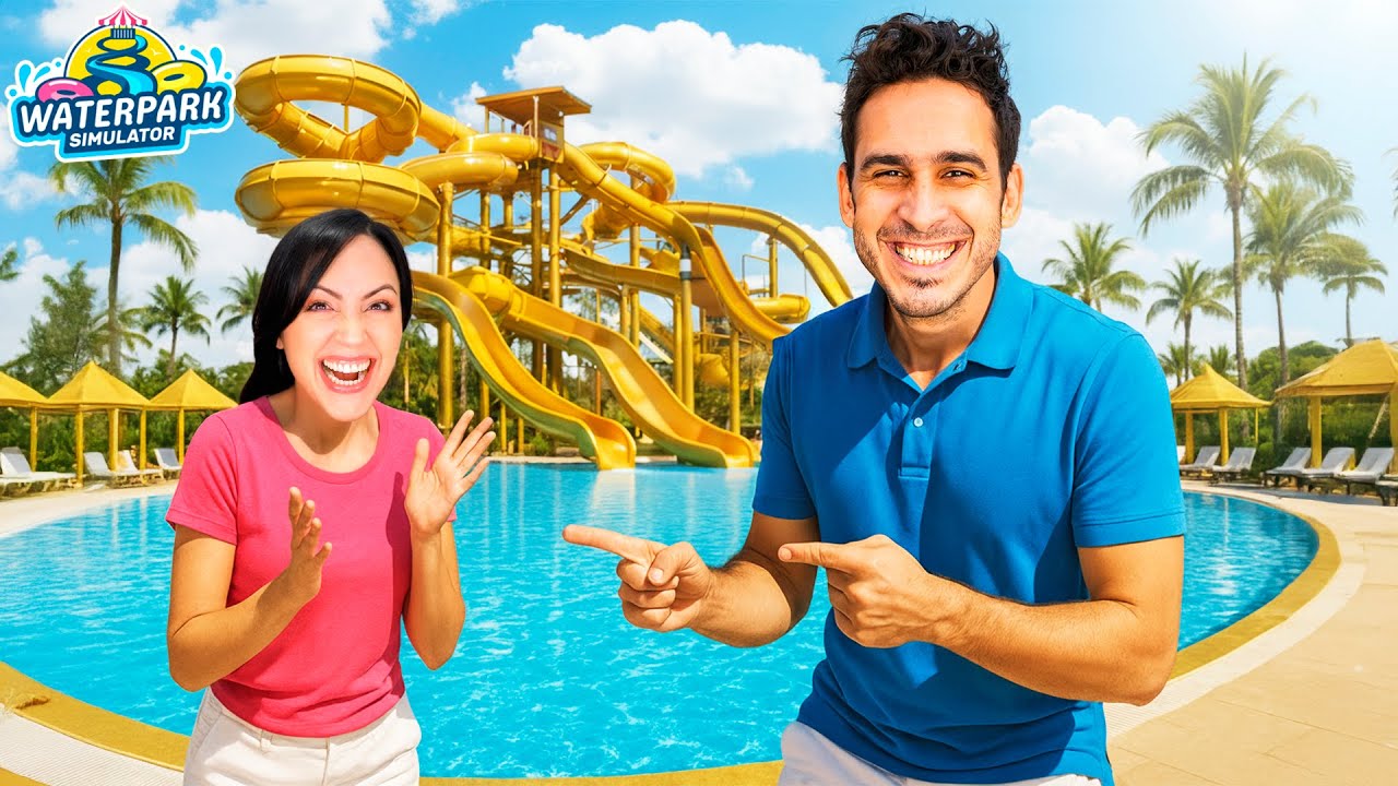 Mi Amiga Reacciona a Mi Parque Acuático Terminado ! 🏊‍♂️🔥 WaterPark Simulator #16