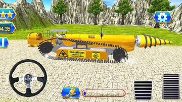 Tunnel Boring Machine Simulator - Offroad Bridge Construction 3D - Android Gameplay