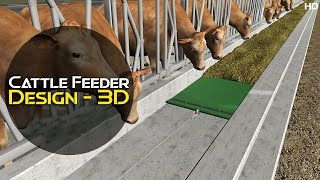 Cattle Feeder Design  3D Design | Automatic Feeding System For Cattles | Best Cow Feeder System