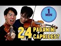 PLAYING ALL 24 PAGANINI CAPRICES IN 1 MINUTE?