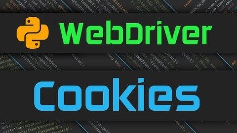 Selenium Webdriver - Cookies with Python WebDriver