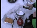 Testing Trangia stove and gas burner in -15°C