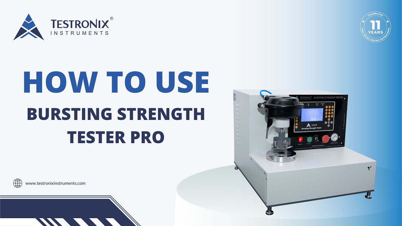 How to Use Bursting Strength Tester Pro - YouTube