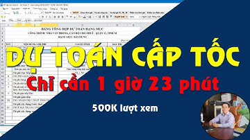 Tự học dự toán cơ bản cấp tốc trong 1 tiếng 23 phút| Thầy Mai Bá Nhẫn