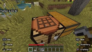 Digging out a chunk in Minecraft bedrock