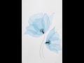 Simple Transparent Watercolor Flowers. - Beginner Level