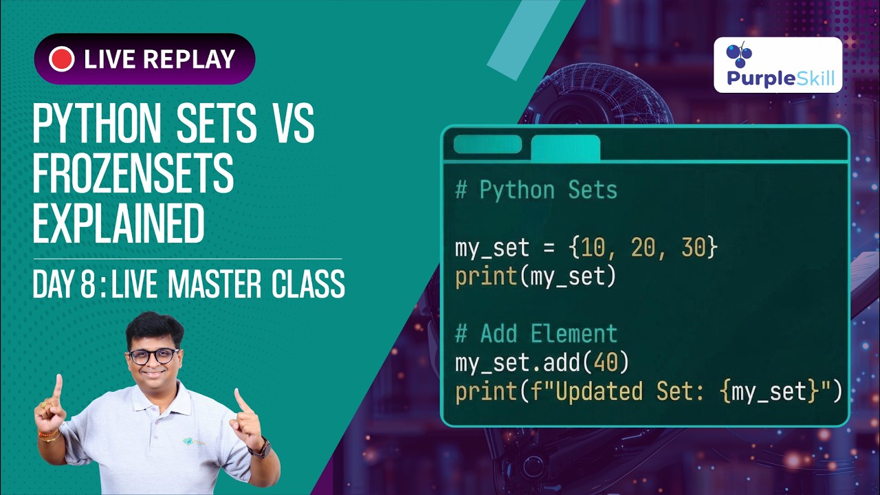 Python Sets vs Frozensets Explained | Day 8 (Live Masterclass) #python ...