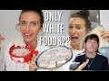 I only ate WHITE foods for 24 HOUR CHALLENGE *difficult*