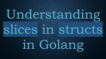 Understanding slices in structs in Golang