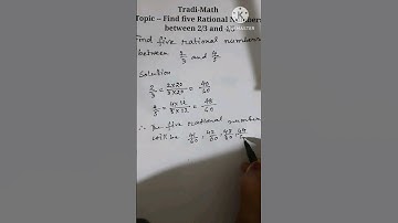 || Find five Rational Numbers between 2/3 and 4/5 || Class8, ncertmaths ||