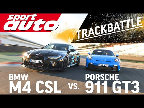 BMW M4 CSL vs. Porsche 911 GT3 (992) | Trackbattle Hockenheim-GP | Tracktest sport auto