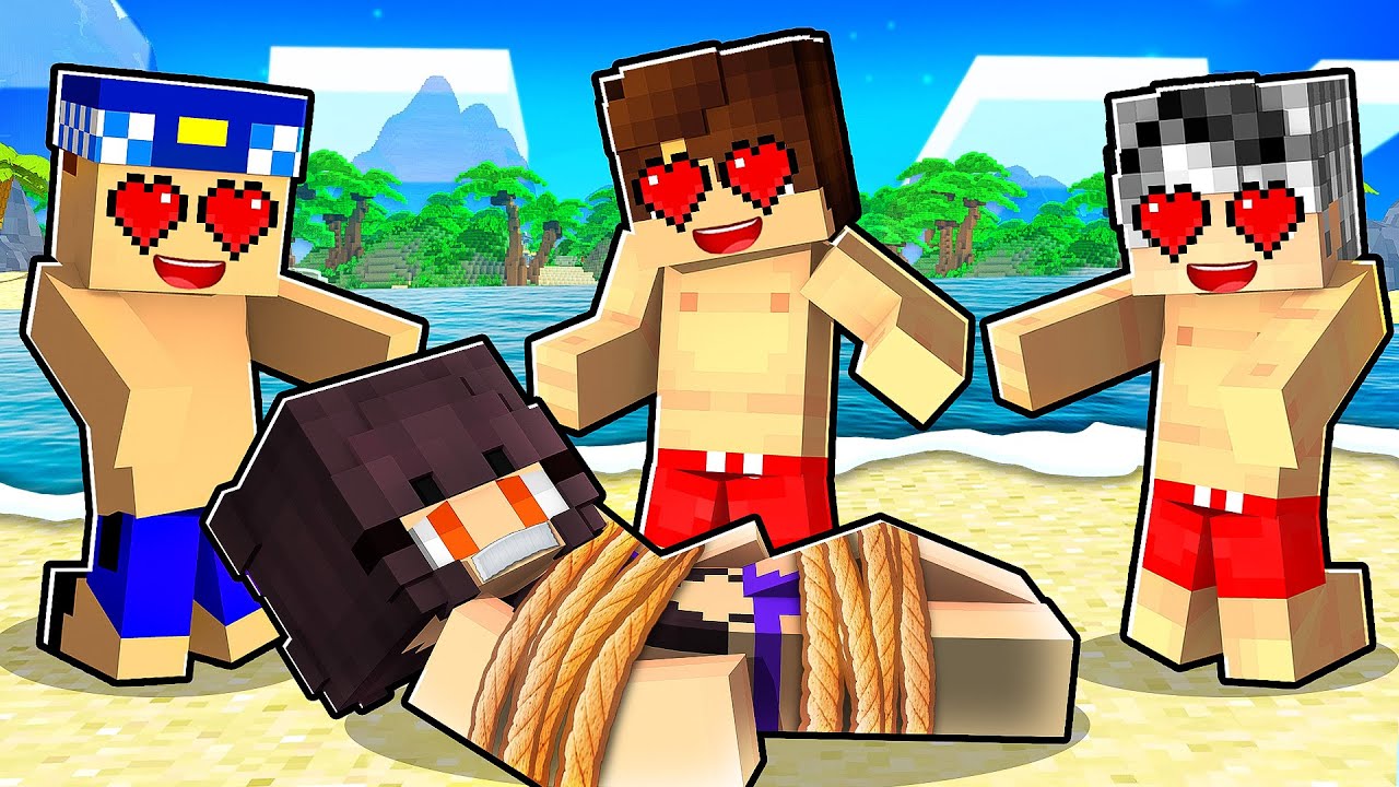 BÜTÜN ERKEK HAYRANLARIM BENİ SAHİLDE KAÇIRDI - Minecraft