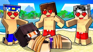BÜTÜN ERKEK HAYRANLARIM BENİ SAHİLDE KAÇIRDI - Minecraft