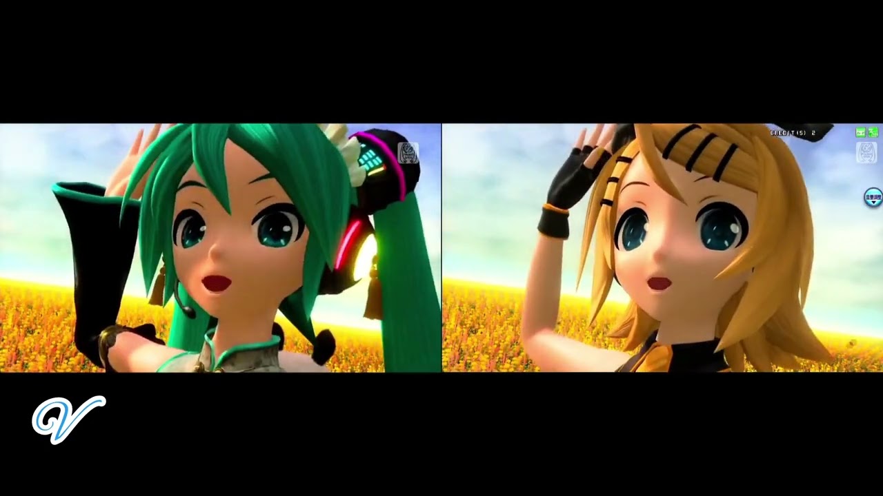 Ievan Polkka Miku Hatsune and Kagamine Rin (Vocaloid and Utauloid) [1080p 60fps]