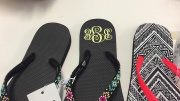 How to monogram flip flops