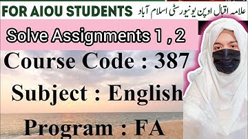 Aiou English 387 Solved Assignments Autumn 2025 Fa  , Icom/Question and answer 