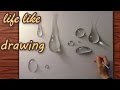 Wassertropfen realistisch gemalt/ zeichnung Wasser und Licht