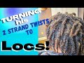 OMG! TWO STRAND TWISTS TO LOCS! HE DECIDED TO LET THIS TWO STRAND TWISTS LOC! WOW!! #twostrandtwists