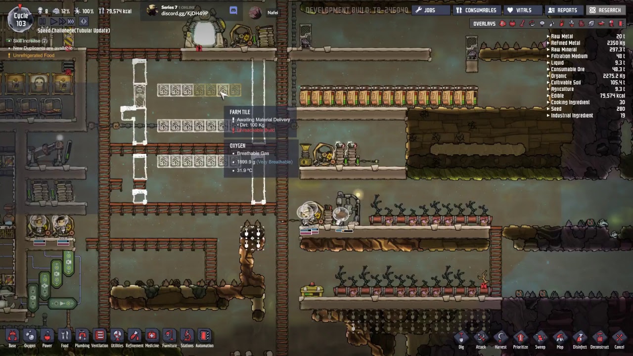 Oxygen Not Included - Tubular Update - Speed Challenge