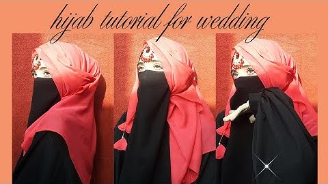 Hijab tutorial for wedding || bindiya hijab tutorial || bt Hannah shah