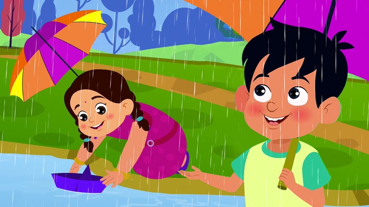 ⁣Pani Barsa Cham Cham | पानी बरसा | Hindi Nursery Rhymes | Hindi Balgeet