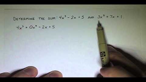 Adding Polynomials with Missing Terms