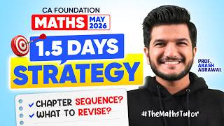 What & how to revise in 1.5 days before Maths Stats LR exam | CA Foundation Jan 2026 1.5 days Plan