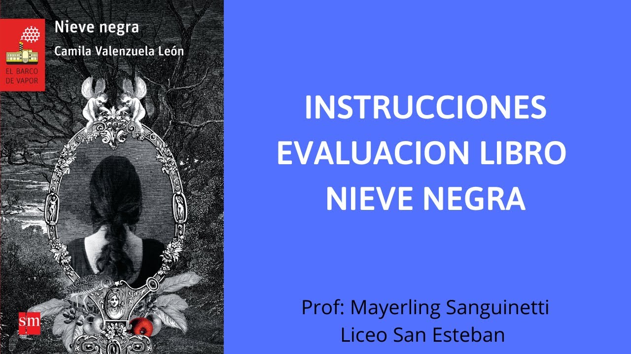 Instrucciones Evaluacion Libro Nieve Negra 1°A - 1° B - Liceo San
