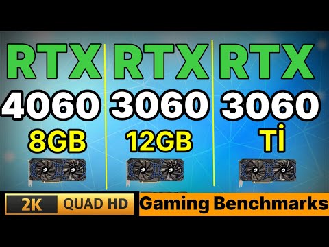 RTX 4060 VS RTX 3060 Tİ VS RTX 3060 12GB  Nvidia RTX 4060 NON TI Gaming Benchmarks 1440p + R9 5900X