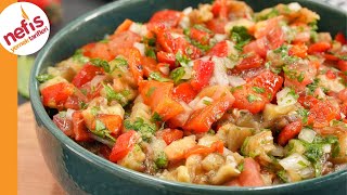 Köz Patlıcan & Biber Salatası Tarifi | Nasıl Yapılır